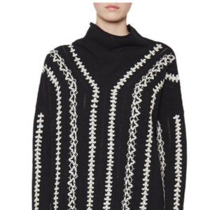 French Connection Ella Embroidered High Neck Jumpe